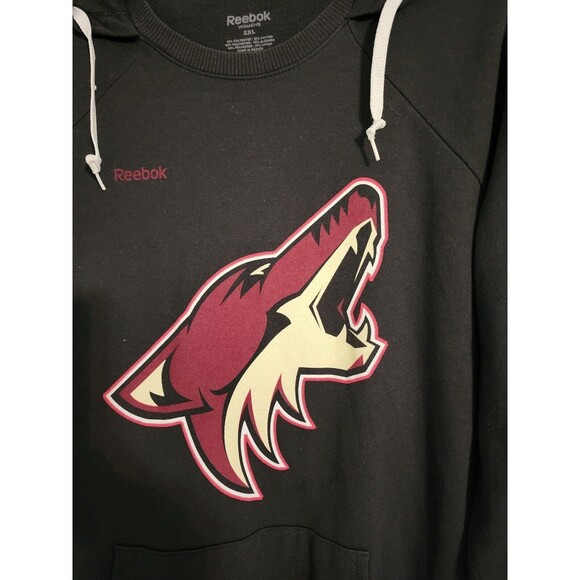 Arizona Coyotes Reebok Hoodie Pullover Womens 2XL Black Sweatshirt NHL NWOT - Picture 2 of 4